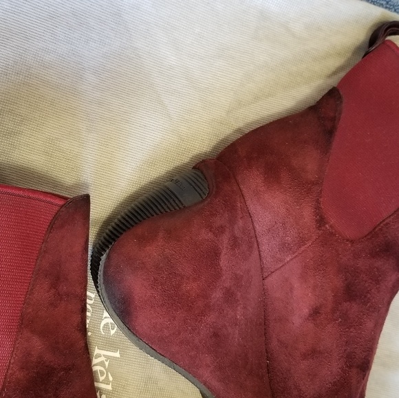 STEPHANE Kelian Berry Suede platform Ankle Boots - Picture 8 of 8
